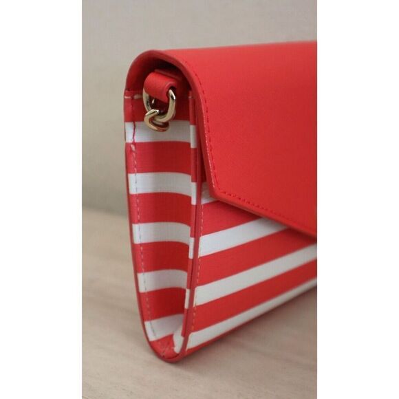 Kate Spade Women's Pink/White Striped Fairmount Square Monday Crossbody Bag - Picture 11 of 12